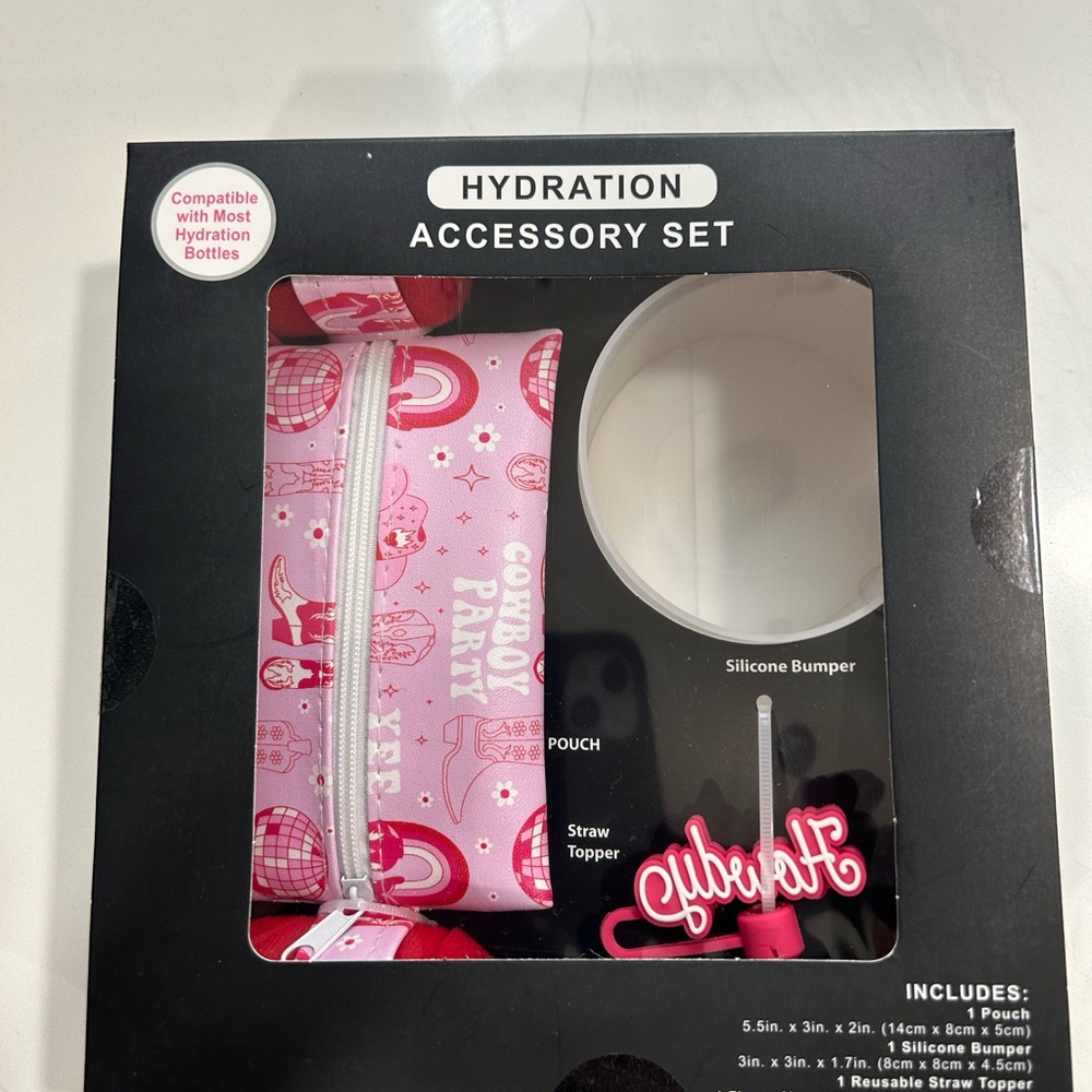 Pink Hydration Accessory Set